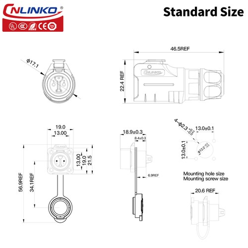CNLINKO M12 PBT Waterproof Connector Male Socket Female Plug Fast Assembly Cable - Picture 8 of 59