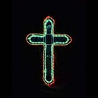 Christmas LED Motif Animated 3 Layer Jesus Cross 100x64cm Outdoor Display