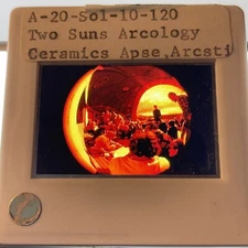 Paolo Soleri: Two Suns Arcology. Arizona  Arcosanti Architecture 35mm Slide 120