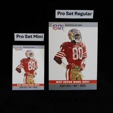 1990 Jerry Rice S.F. 49ers "MVP S.B. XXIII" Pro Set Mini #23 ... See Description