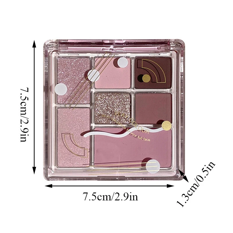 7 Colours Eyeshadow Eye Shadow Palette Makeup Matte Nude Glitter Shimmer Pigme 」 - Image 4 of 4