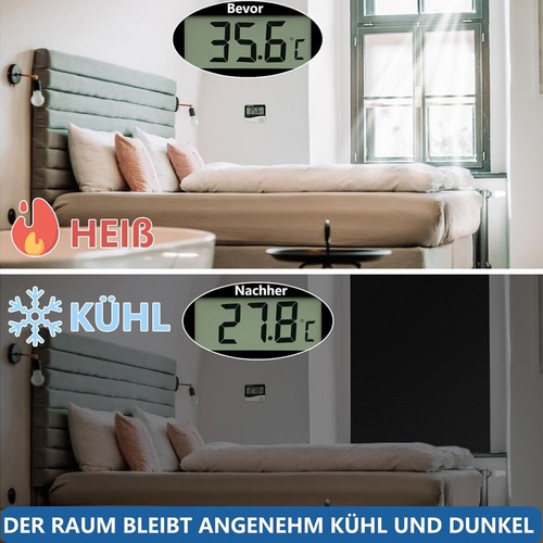 Fenster Verdunkelung Magnetisch Verdunklungsstoff Verdunkelungsrollo 100X146CM - Bild 12 von 17