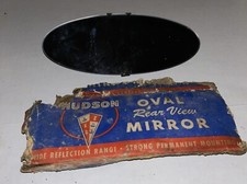 Vintage Hudson - 1940s - Oval Rear View Mirror In Box Nos