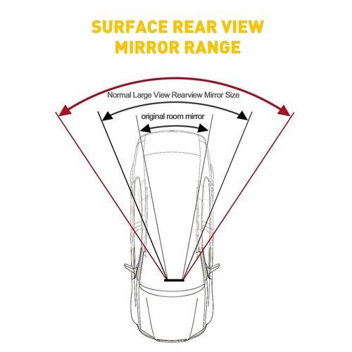 17" Rear View Mirror Large Interior Rearview Wide Car Universa Angle Replacement - Picture 6 of 15