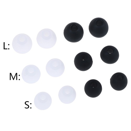 6 pairs/2*(S+M+L) universal in-ear earphone headphoe earbuds silicone rubber·:J - Picture 3 of 8