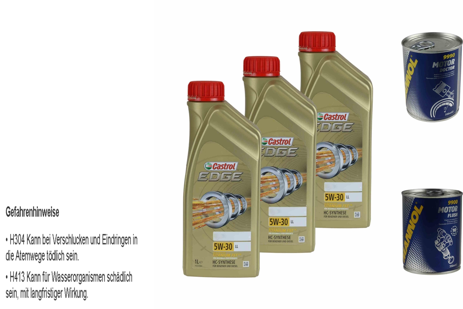 Aceite de motor 3L Castrol EDGE Titanium FST 5W-30 LL 1xMotor Doctor + Motor Flush