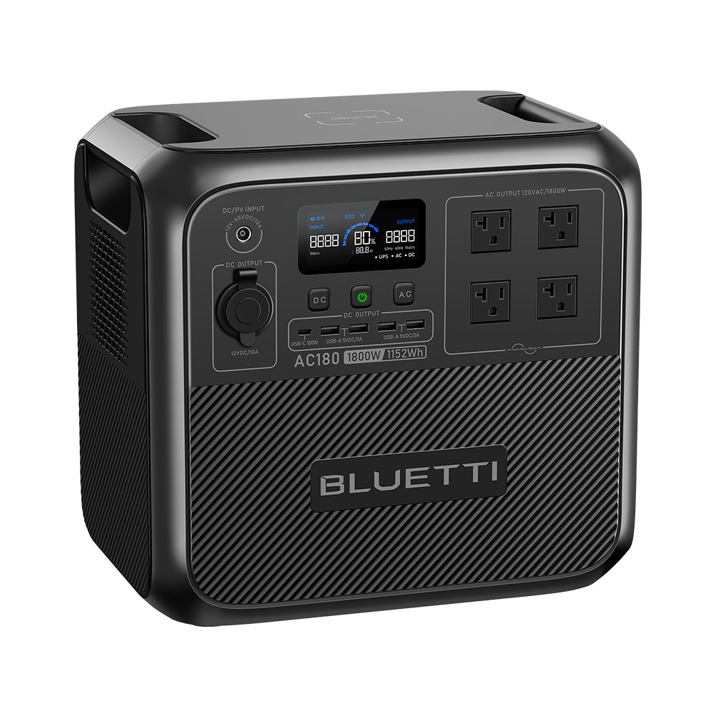 BLUETTI AC180 1800W Power Station Solar Panel Optional. Certified