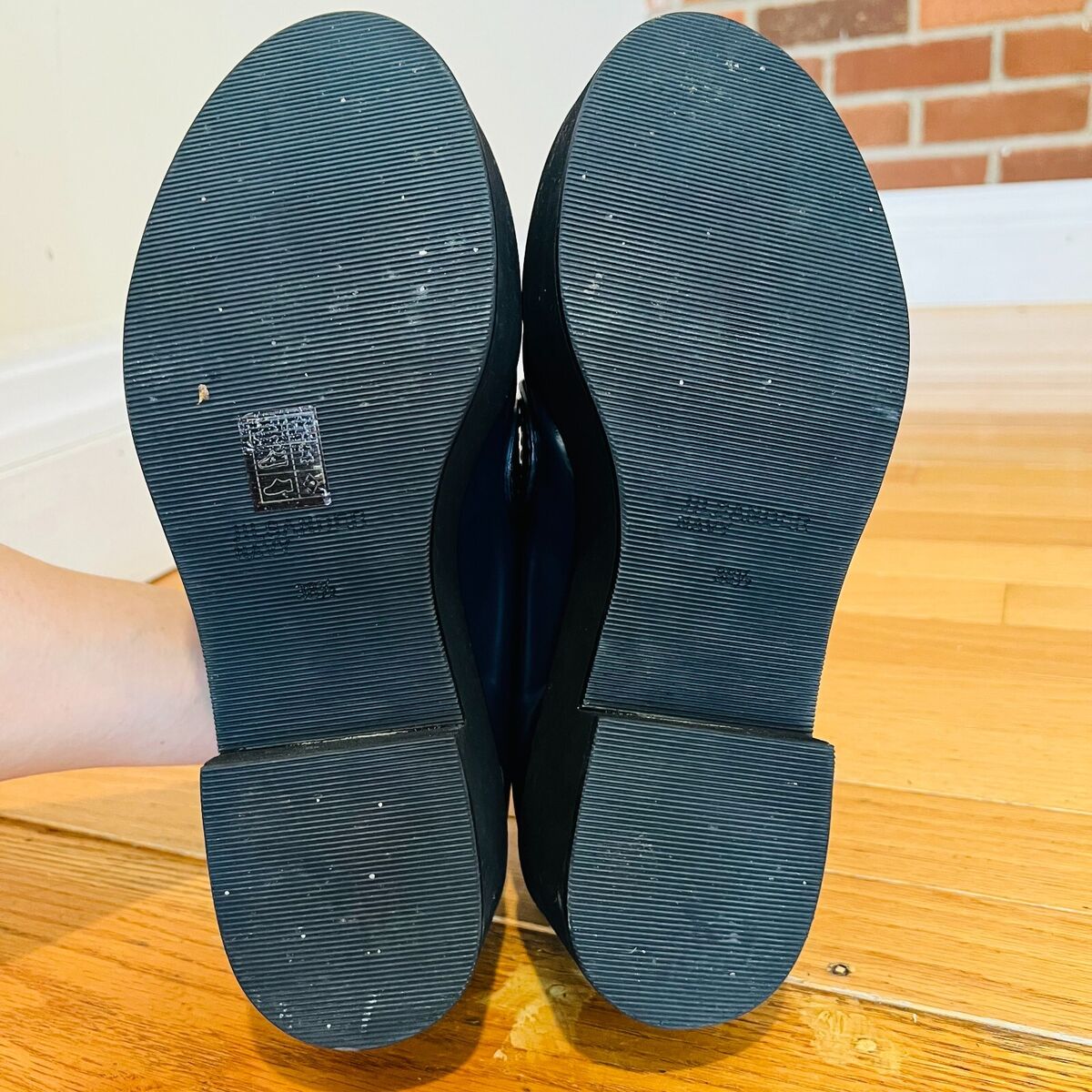 Jil Sander Navy Blue Leather Platform Shoes Eur 38.5 US 8 Jil Sander Navy Blue Leather Platform Shoes Eur 38.5 US 8