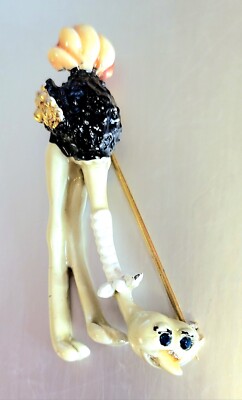 Vintage HAR Mouse Brooch Figural Enamel Gold Tone Hargo Creations 1950s Vintage Signed HAR Hobo Clown Series Enamel Rhinestone Hargo  main image 3