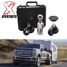 Puck System 2-5/16" Gooseneck Ball & Safety Chain Anchor Kit 30k Lb OEM 60692