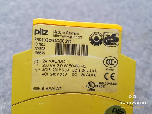 PILZ | PNOZ X2 24VAC/DC 2n/o | Nº de identificación: 774303 196675 | RELÉ DE SEGURIDAD - Imagen 3 de 5