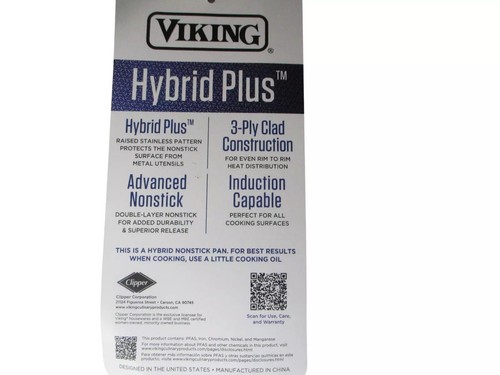 Sartén antiadherente de 3 capas Viking Hybrid Plus, juego de 2 piezas, 9,5” y 11” pulgadas - Imagen 6 de 9