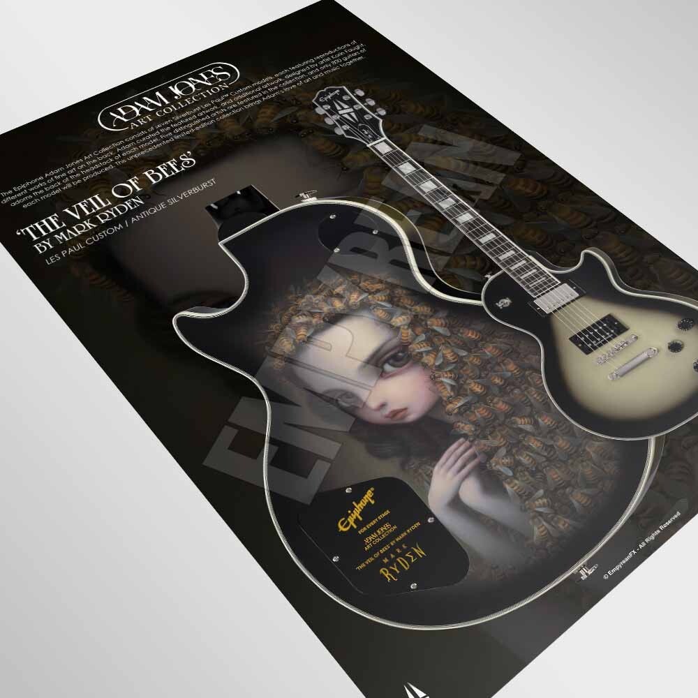 Adam Jones Epiphone Les Paul Custom The Veil of Bees Guitar Wall