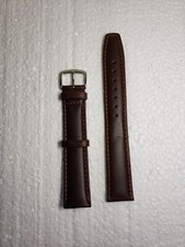 Hadley Roma MS881 Watch Band Oil Tanned Leather - Brown w/Tan Stitch 20mm
