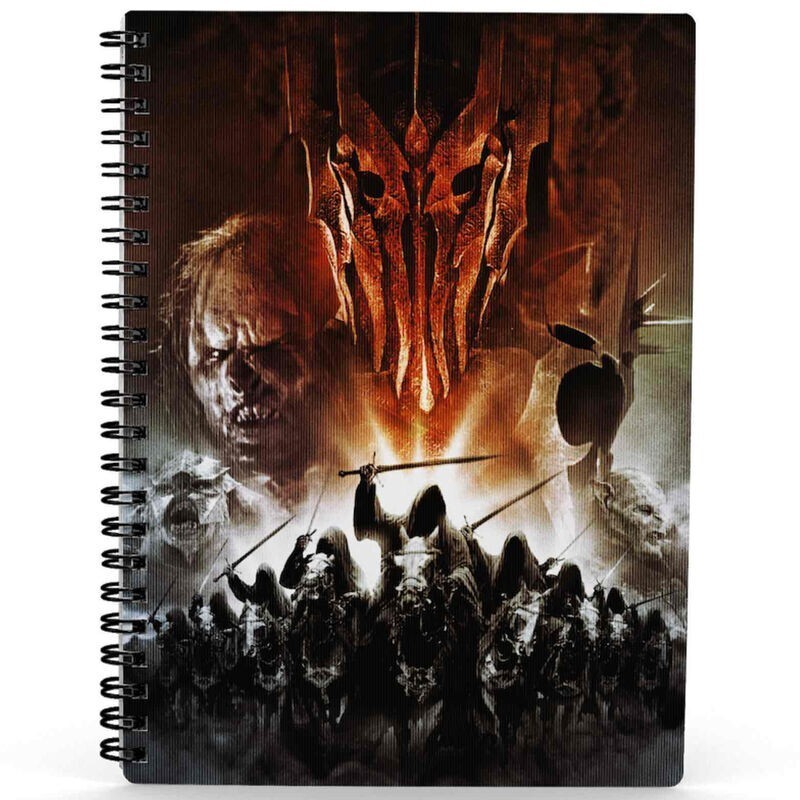LIBRETA EFECTO 3D EL SEÑOR DE LOS ANILLOS EJERCITO DE MORDOR