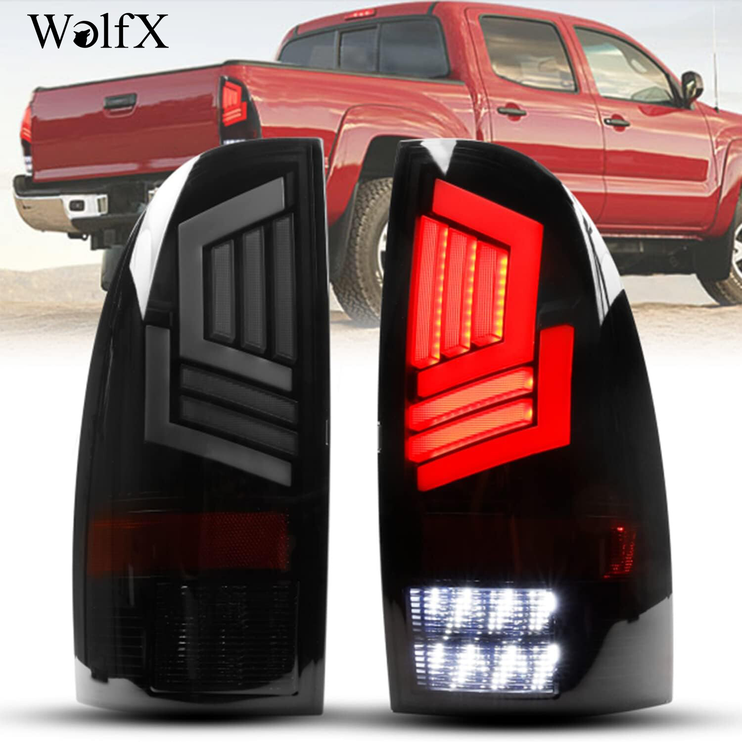 Smoke LED Sequential Tail Lights for 2005-2015 Toyota Tacoma