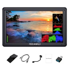 FEELWORLD FW568 V3 6 inch DSLR Camera Field Monitor HD 3D LUT 4K HDMI No Battery