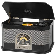 STEREO GIRADISCHI TREVI TT 1040 BT NERO  CON RADIO FM USB AUX-in BLUETOOTH