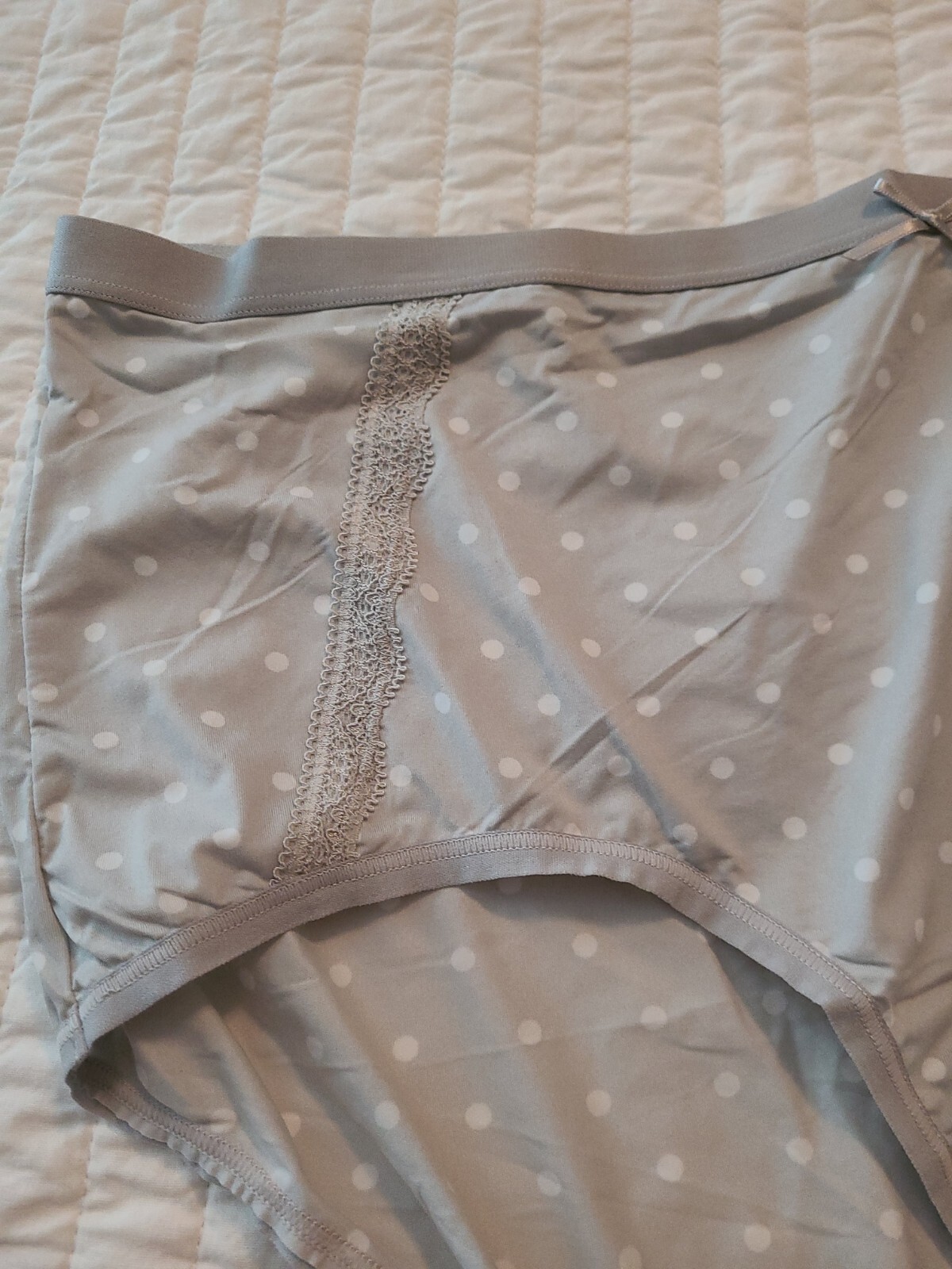 NEW Lane Bryant CACIQUE GRAY WHITE POLKADOT EXTRA SOFT FULL BRIEF 22