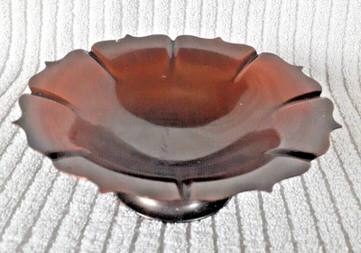 Coppercraft raised candy dish. 6'' wide 2' tall fluted.