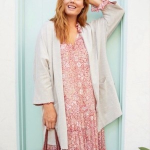 donni sandwash ribbed cardigan coat