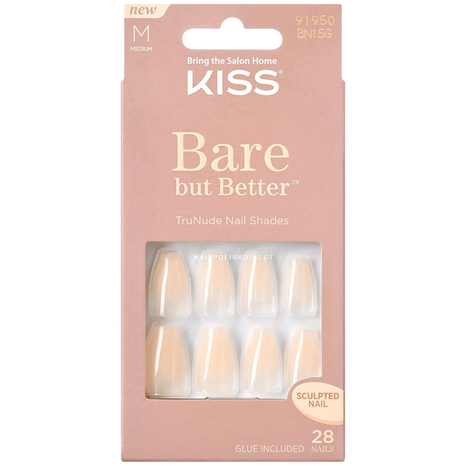 Kiss Inc. Kiss Bare But Better False Nails - Embrace It (BN15G)(1 x 2g)