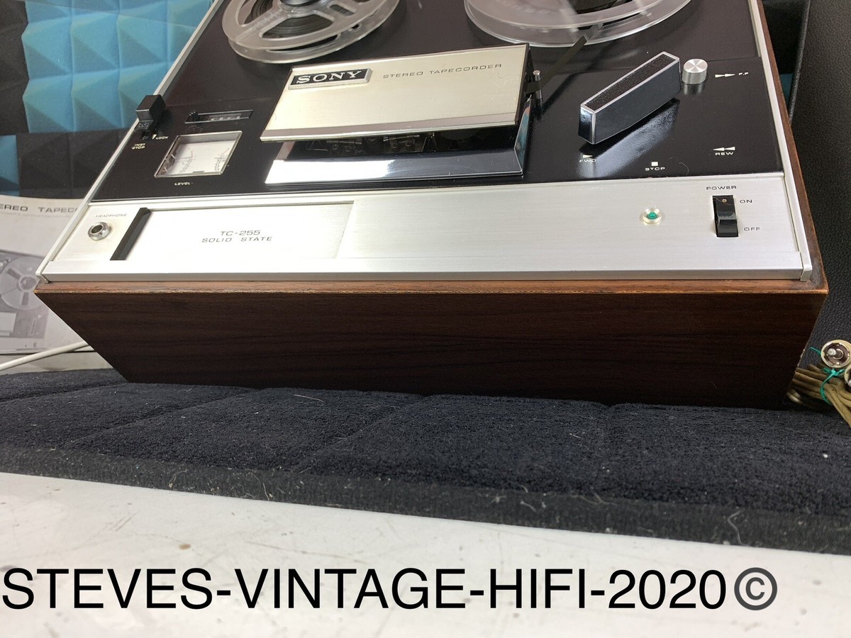SONY TC-255 STEREO SOLID STATE TAPECORDER + LID + COVER +