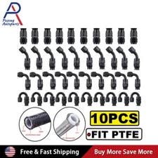 10pcs 4AN 6AN 8AN 10AN 12AN PTFE Fuel Oil Gas Swivel Hose End Fittings Adapter