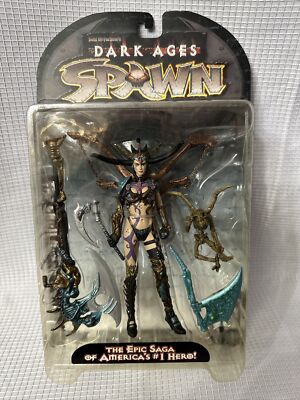 1998 Todd McFarlane Dark Ages Spawn The Epic Saga Skull Queen Action Figure NIB