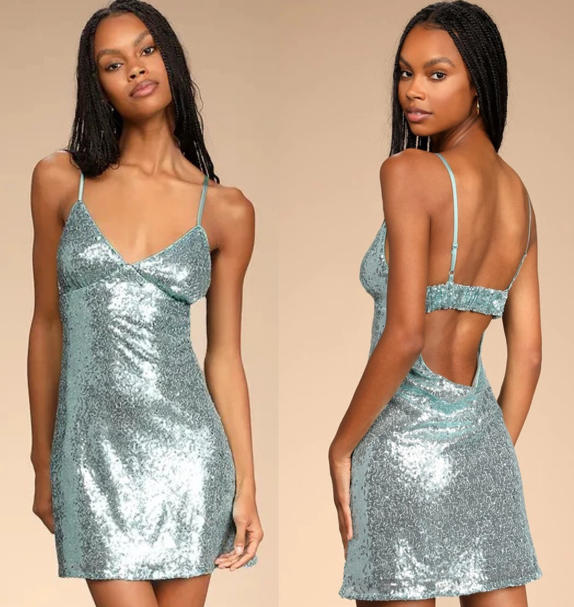 Blue and best sale silver sparkly dress