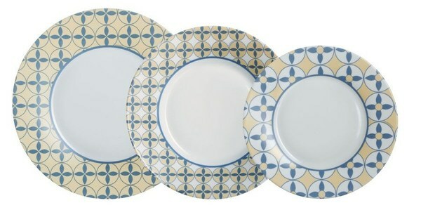 , Tempered Glass Round Plates, Set For 6