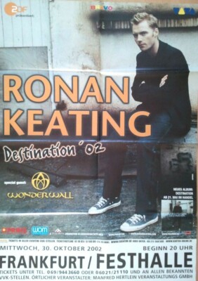 RONAN KEATING  2002  FRANKFURT - orig. Concert Poster - Konzert Plakat - A0 F/N