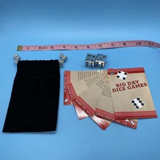 Big Day Dice Games Marlboro Philip Morris USA 2007 2 Chrome Dice Drawstring Bag