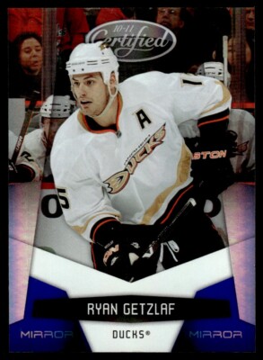 2010-11 Panini Certified Mirror Blue Ryan Getzlaf 058/100 Anaheim Ducks #13 .