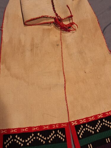 VINTAGE NATIVE AMERICAN HOPI CERMONIAL DANCE SASH HAND LOOM WOVEN USED IN DANCES - Picture 3 of 11