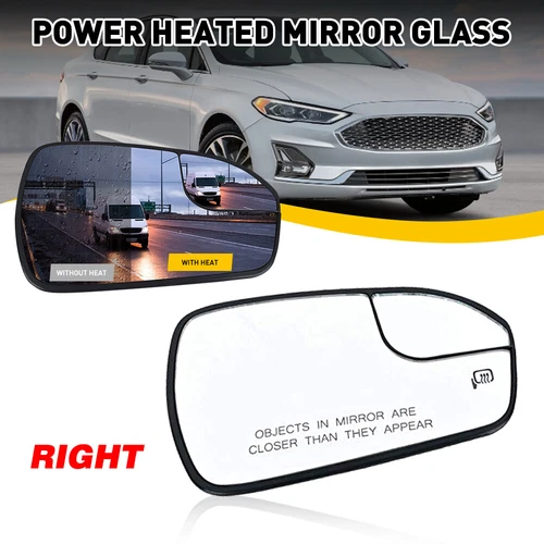 For Ford Fusion 2013 - 2020 Right Passenger Side Door Wing Mirror Glass Heated S