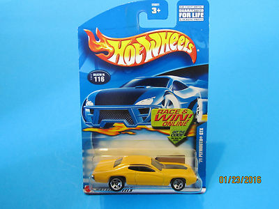 HOT WHEELS 1971 Plymouth GTX 2002 Mainline Cars #116 1:64