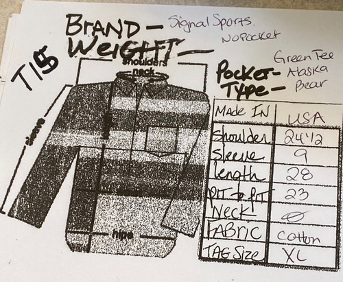 Signal Sports Bear Alaska Paw T shirt XL FADED READ - Foto 7 di 9