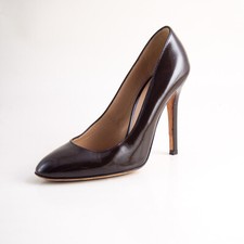 Dolce Gabbana Heels Pumps High Stiletto Brown Patent Leather Women Sz EU 37 US 7