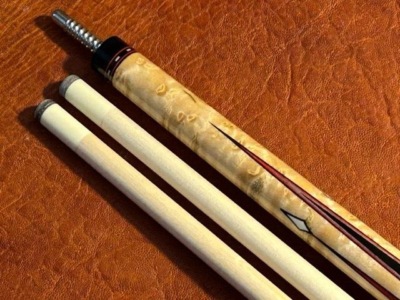 Dan Dishaw Custom Pool Cue With 2 Maple Shafts. 6 Ebony Point. | eBay