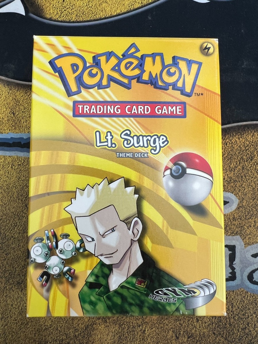Pokemon OPENED Gym Heroes Lt. Surge Theme Deck! OPENED GREAT