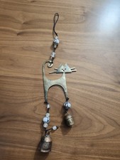 Cat With Beads Metal Wind Chime
