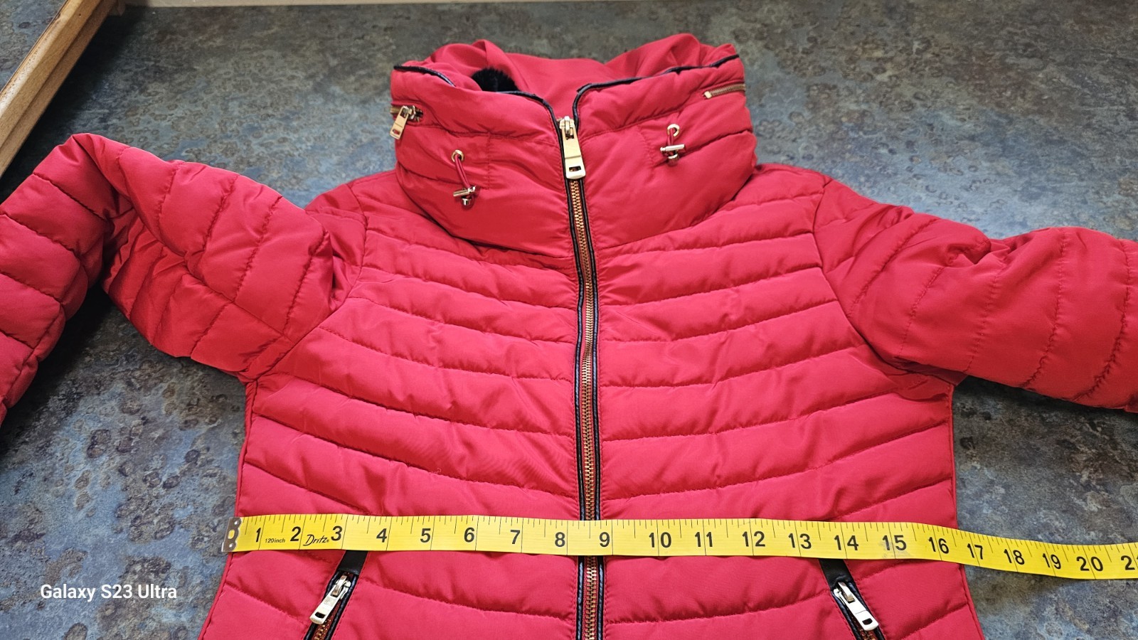 ZARA BASIC Women Red Padding Puffer Jacket Hooded… - image 15