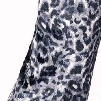 Isaac Mizrahi Live! Pantalones para mujer talla XL altos estampados elásticos terciopelo gris A624616 Foto 2 de 4