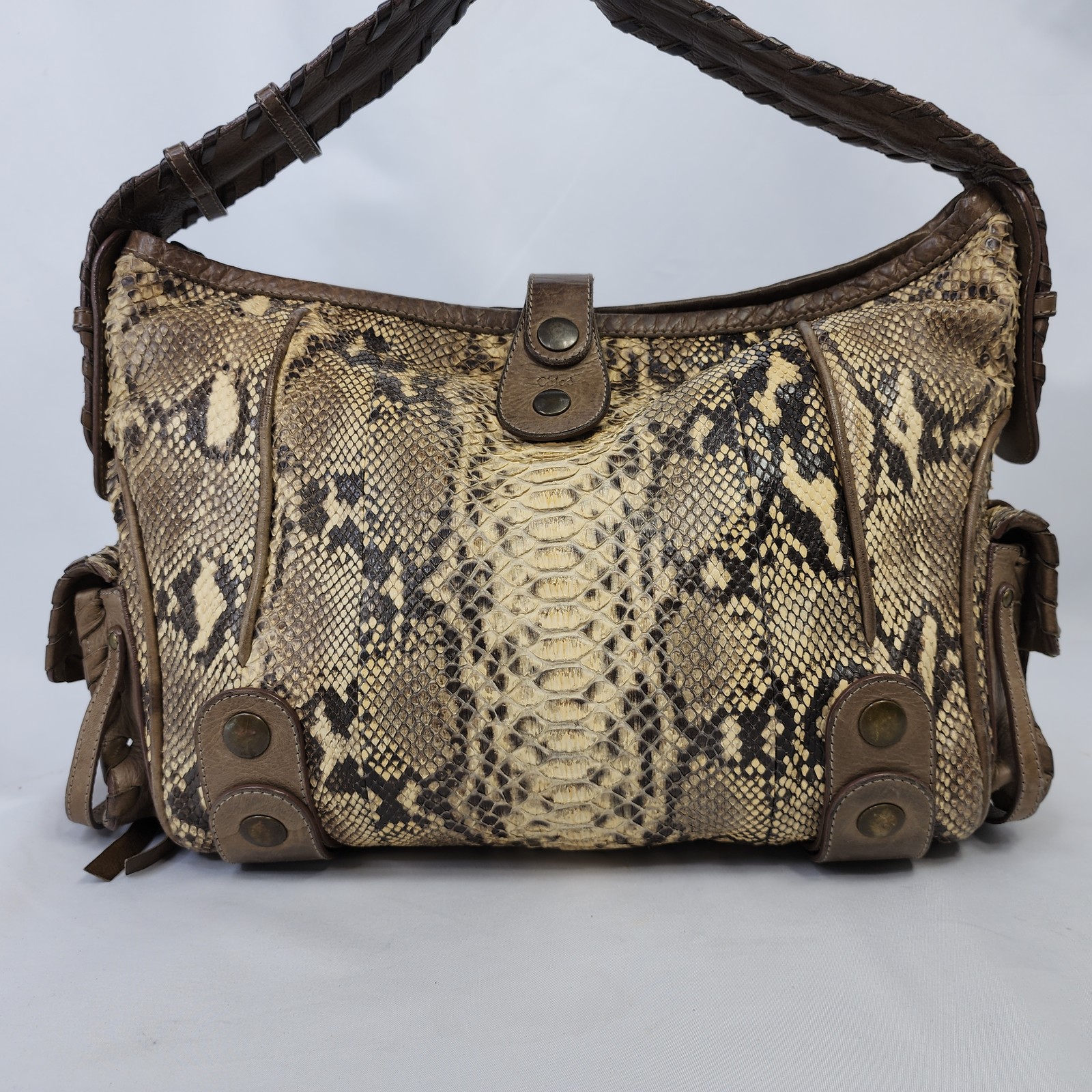Chloe Python Snakeskin Leather Silverado Shoulder… - image 1