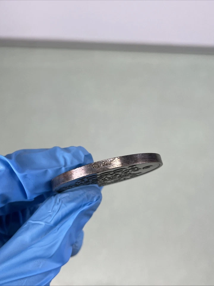 Russia 50th Anniversary Of Soviet Union 925 Sterling Silver Table Medal - Image 3 of 4