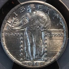 1918 P Standing Liberty Quarter, PCGS MS63, Choice BU, Brilliant White Lustrous!