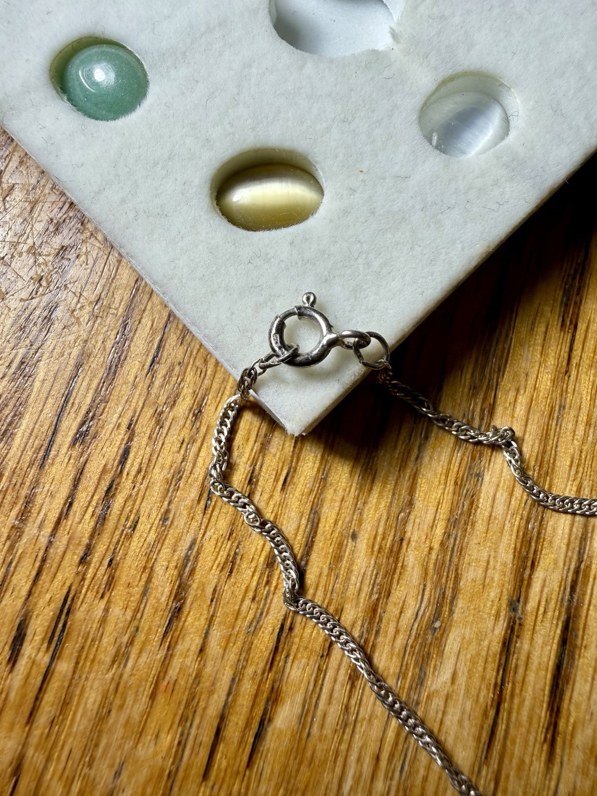 Sterling Silver Gemstone Interchangeable Cats Eye… - image 4