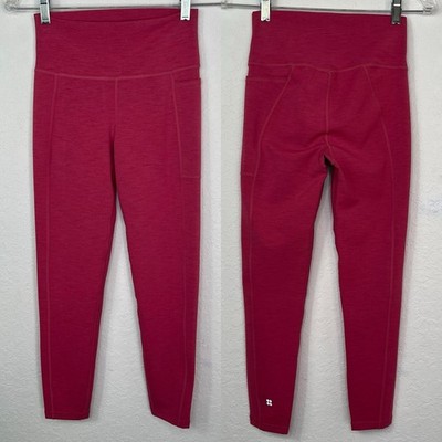 Sweaty Betty Super Sculpt Pocket 7/8 Yoga Leggings in Camellia Pink, NWT, size S