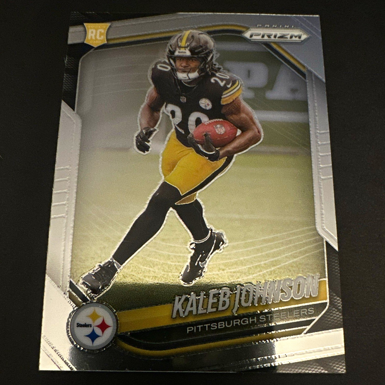 2025 Panini Prizm Kaleb Johnson Rookie Card #375 Pittsburgh Steelers